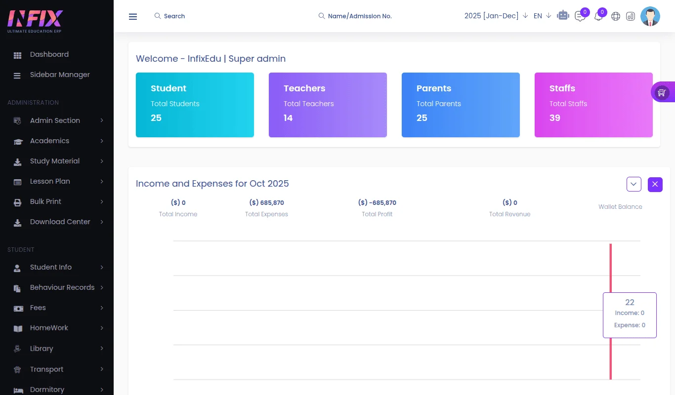 InfixEdu School - School Management System Software