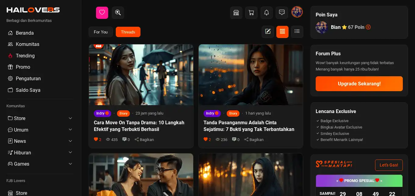 Forum Blog and Store Platform